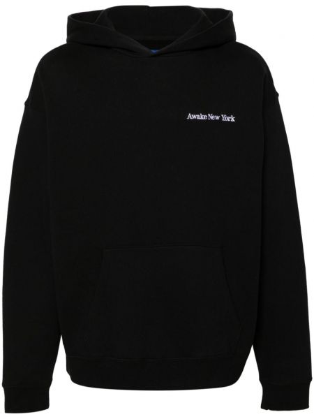 Langes sweatshirt mit stickerei aus baumwoll Awake Ny schwarz