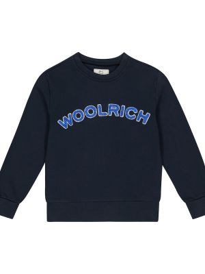 Puuvilla huppari pojille Woolrich Kids sininen