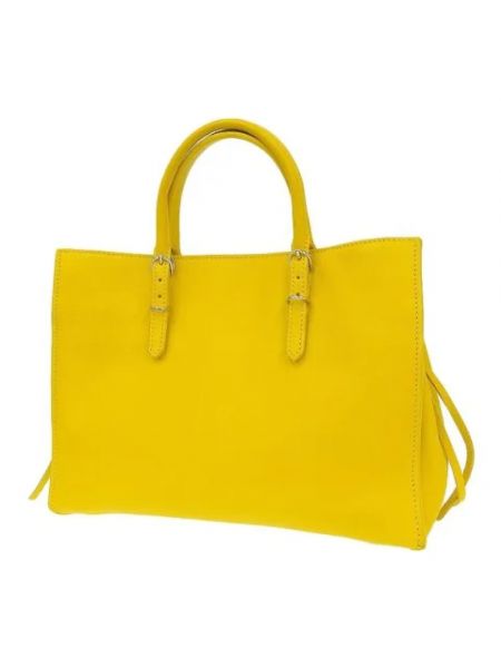 Bolso shopper de cuero retro Balenciaga Vintage amarillo
