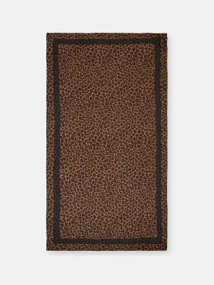 Bufanda con estampado animal print Codello marrón