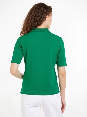Поло тениска Tommy Hilfiger зелено