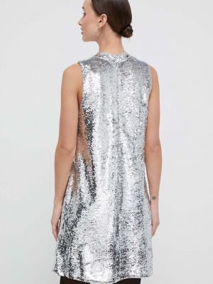 Mini šaty Superdry stříbrné