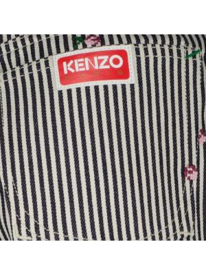Pantalones con bordado a rayas de flores Kenzo