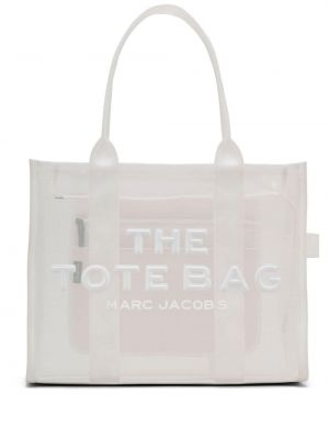 Mrežasta shopper torbica Marc Jacobs bijela