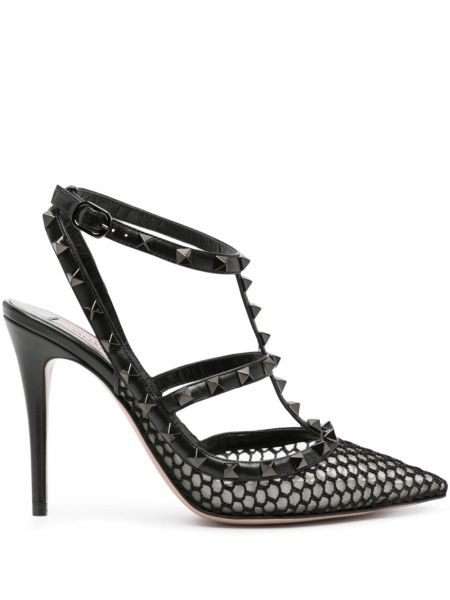 Мрежести полуотворени обувки Valentino Garavani черно