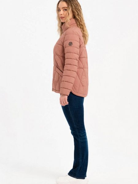 Утепленная демисезонная куртка Lab Fashion розовая