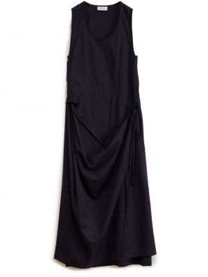 Bavlněné šaty bez rukávů Lemaire černé