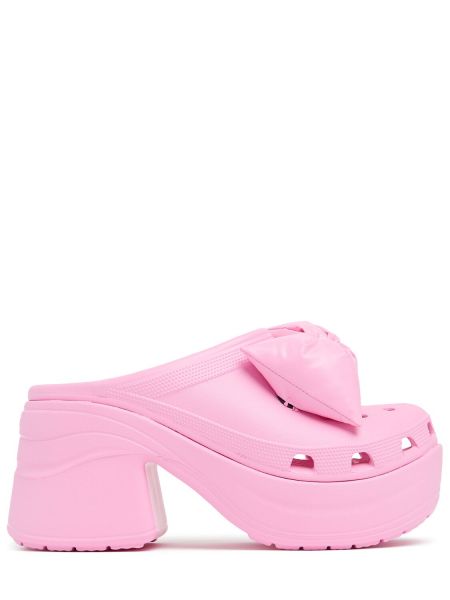 Mules avec noeuds Crocs rose