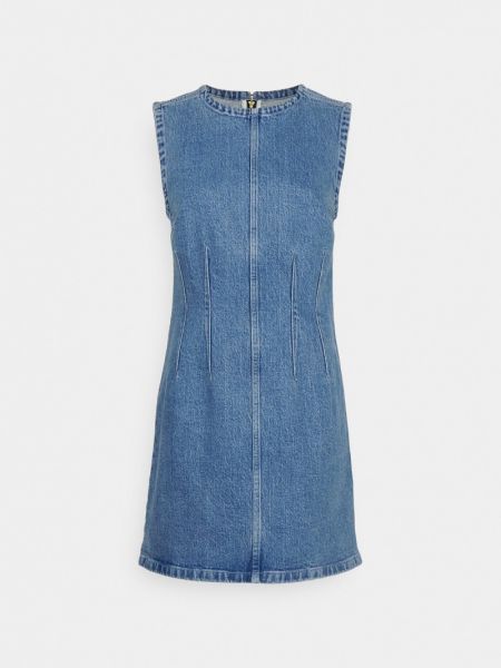 Sukienka jeansowa Abercrombie & Fitch niebieska