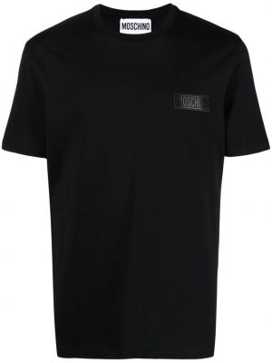 Βαμβακερή μπλούζα Moschino μαύρο
