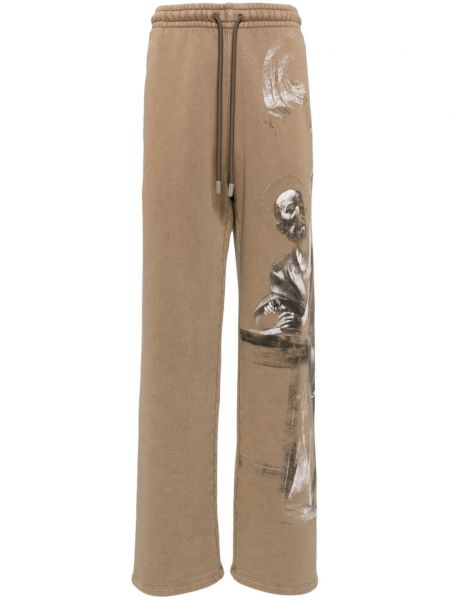 Βαμβακερό παντελόνι με ίσιο πόδι Off-white