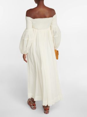 Vlněné dlouhé šaty Chloã© bílé