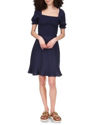 Платье мини с коротким рукавом Michael Michael Kors синее