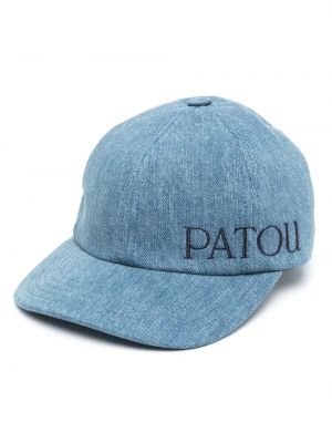Kapa s šiltom z vezenjem Patou modra