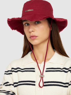 Cappello di cotone Jacquemus rosso