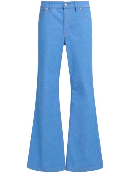 Pantalon taille basse large Marni bleu