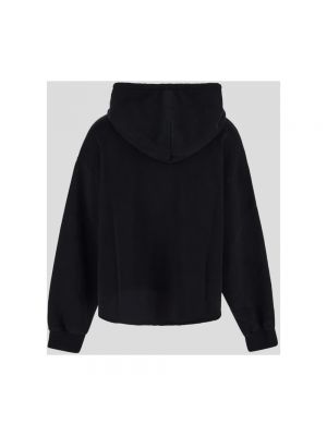Sudadera con capucha de algodón de tela jersey Mm6 Maison Margiela negro