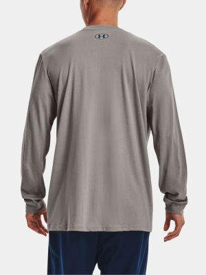 Tricou cu mânecă lungă cu imprimeu geometric Under Armour gri