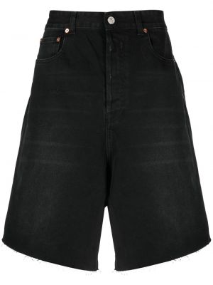 Voľné džínsové šortky na gombíky Vetements čierna