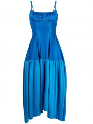 Асиметрична миди рокля Paco Rabanne синьо