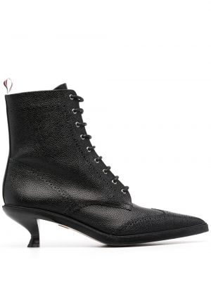 Nėriniuotos guminiai batai su raišteliais Thom Browne juoda
