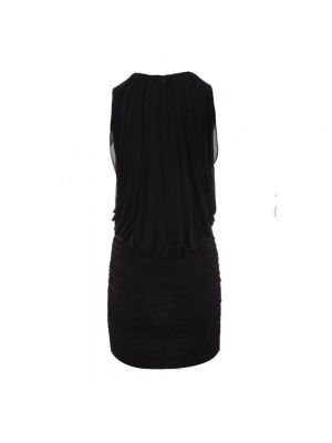 Czarna sukienka mini drapowana Saint Laurent