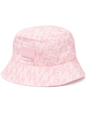 Cappello con stampa Tommy Jeans rosa