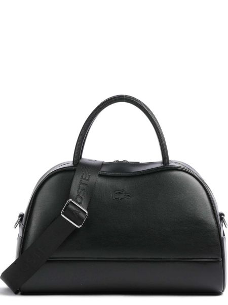 Черная кожаная сумка Lacoste