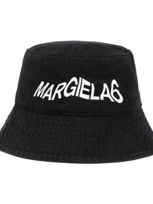 Puuvilla ämpärihattu tytöille Mm6 Maison Margiela Kids musta