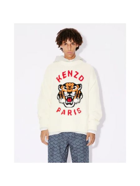 Suéter con rayas de tigre Kenzo beige