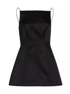 Шелковое платье мини Brandon Maxwell черное