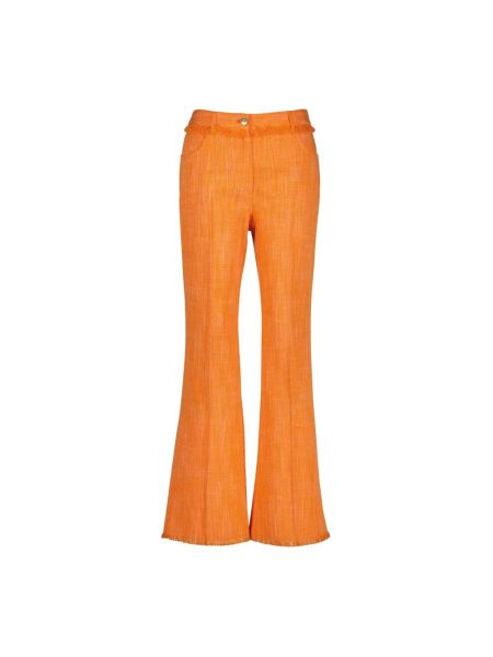 Spodnie relaxed fit Etro pomarańczowe