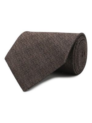 Шелковый галстук Tom Ford коричневый