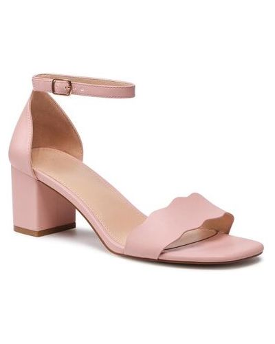 Sandale din piele din piele ecologică Jenny Fairy roz