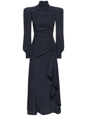 Jedwabna sukienka długa w grochy Alessandra Rich