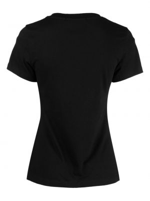 Raštuotas medvilninis marškinėliai Calvin Klein Jeans juoda