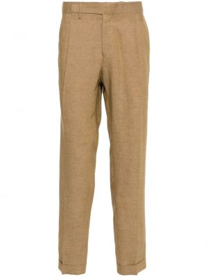 Pantalon en lin plissé Briglia 1949 marron