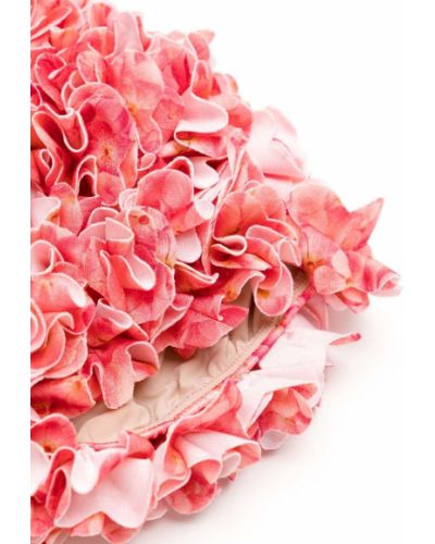 Gorro de flores con apliques Adriana Degreas rosa