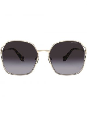 Okulary przeciwsłoneczne gradientowe oversize Miu Miu Eyewear złote