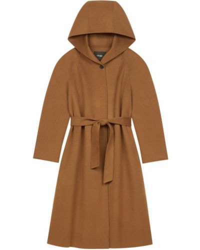 Пальто с капюшоном Maje, коричневое