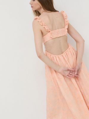 Midi ruha For Love & Lemons narancsszínű