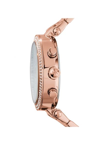 Armbanduhr aus edelstahl aus roségold Michael Kors pink