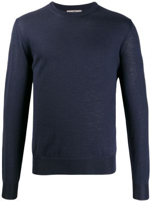 Jersey manga larga de tela jersey Canali azul