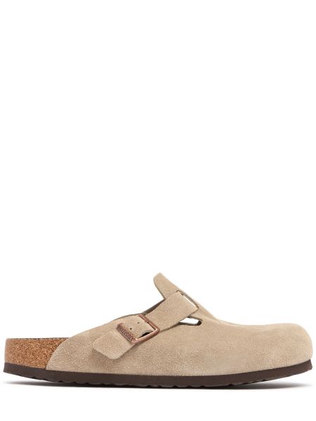 Ruskind mules Birkenstock beige