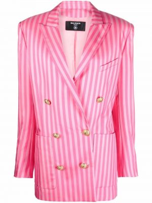 Stripete lang blazer Balmain rosa