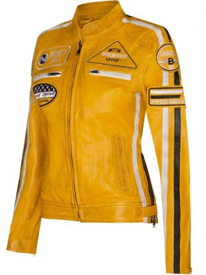 Кожаная куртка Infinity Leather желтая