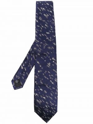 Corbata de seda Calvin Klein azul