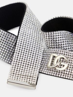 Cintura in mesh con cristalli Dolce&gabbana argento