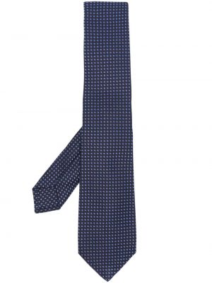 Cravată cu imprimeu geometric din jacard Kiton