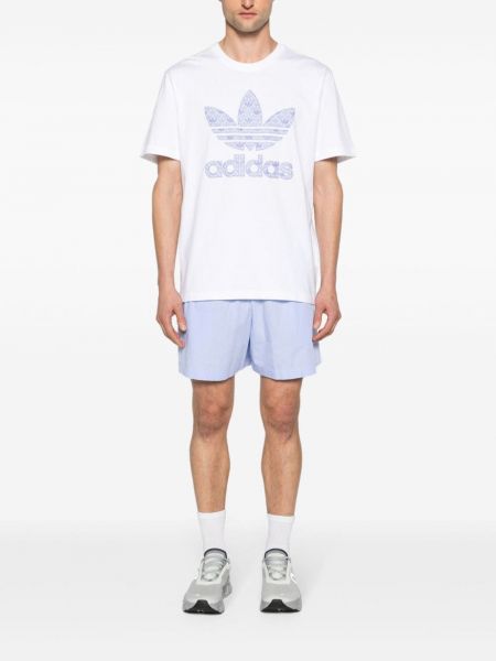 Koszulka z dżerseju skórzana z nadrukiem Adidas